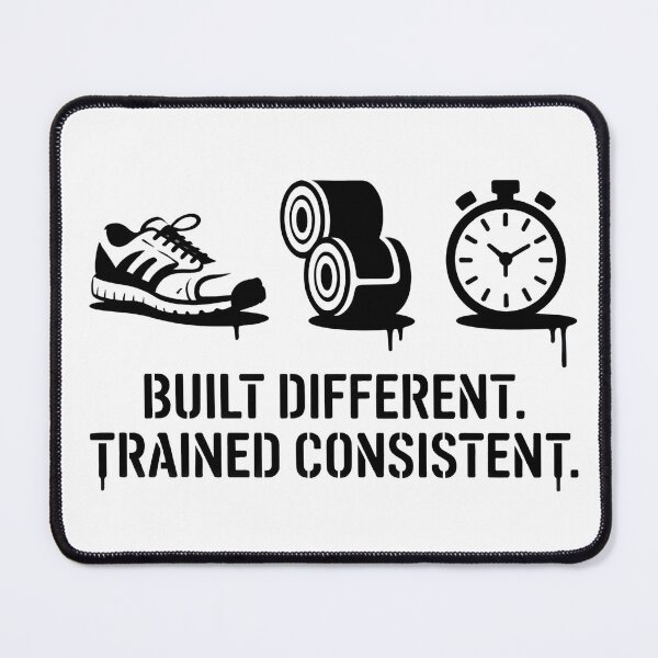Item preview, Built Different. Trained Consistent – Fighter Discipline Stencil Tee designed and sold by WSPrintCrafter.
