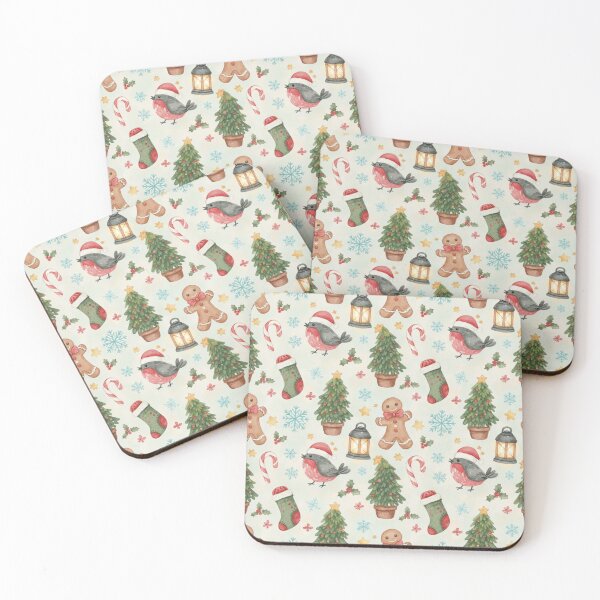 Item preview, Holiday Gingerbread Forest Watercolor Pattern designed and sold by Oonward2021.