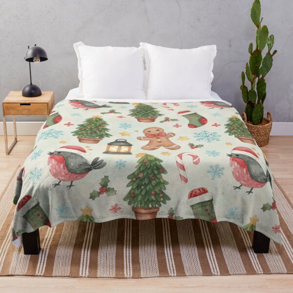 Item preview, Holiday Gingerbread Forest Watercolor Pattern designed and sold by Dream Bloom Gallery.