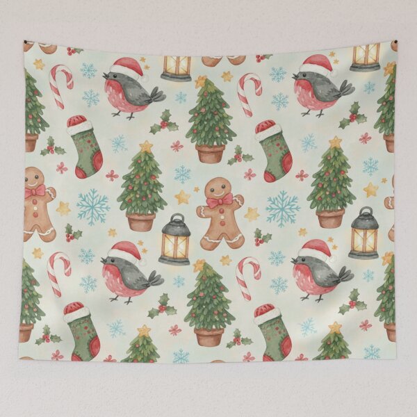 Item preview, Holiday Gingerbread Forest Watercolor Pattern designed and sold by Dream Bloom Gallery.