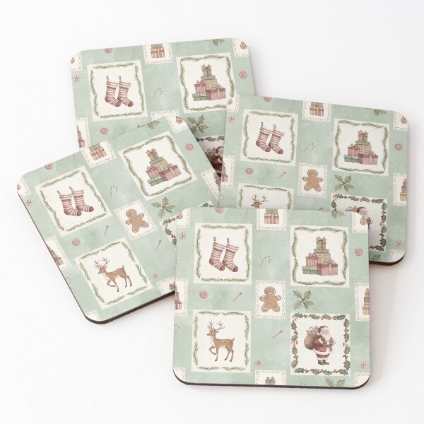 Item preview, Vintage Christmas Pattern with Santa, Gifts & Holiday Frames designed and sold by LilynIncStudio.