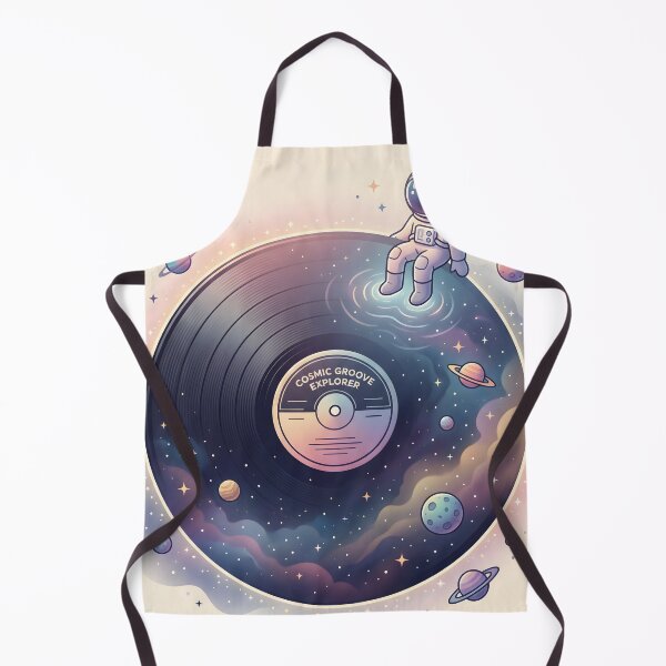 Item preview, Cosmic Sound Sticker – Astronaut Vinyl Record Space Art designed and sold by AbstractAuraArt.