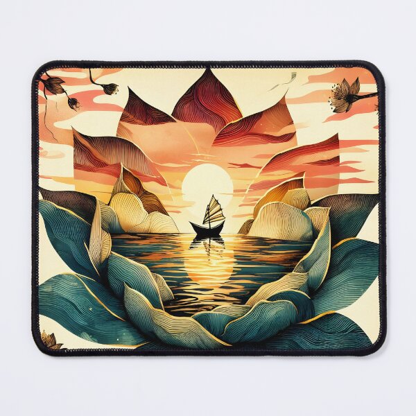 Item preview, Flower Boat, Ai Generated Art  designed and sold by ACC .