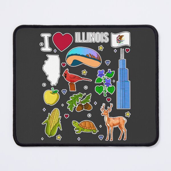 Item preview, I Love Illinois Icons, State Pride & Chicago Souvenir designed and sold by mashmosh.