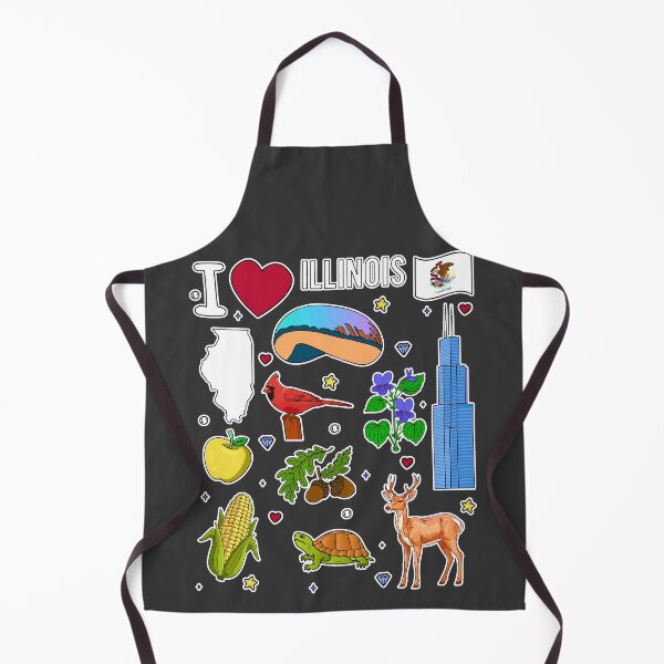 Item preview, I Love Illinois Icons, State Pride & Chicago Souvenir designed and sold by mashmosh.