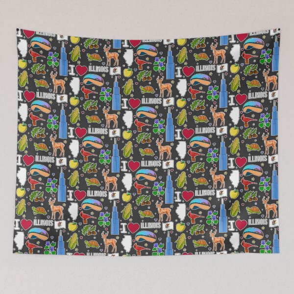 Item preview, I Love Illinois Icons, State Pride & Chicago Souvenir designed and sold by mashmosh.