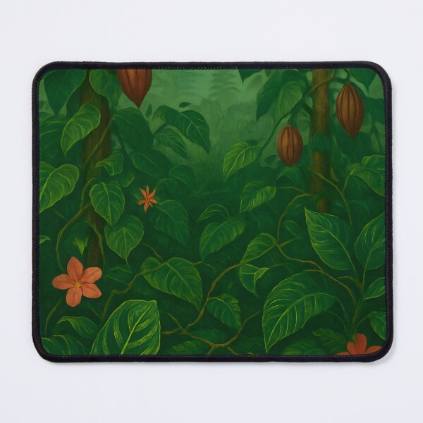 Item preview, Tropical Canopy Pattern – Cocoa Understory, Verdant Green Glow designed and sold by Artsy-With.