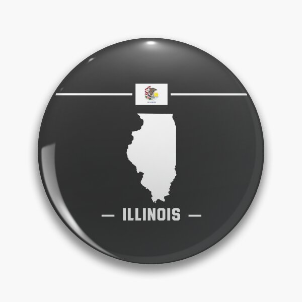 Item preview, Illinois State Pride, Minimalist Map & Seal Graphic Tee designed and sold by mashmosh.