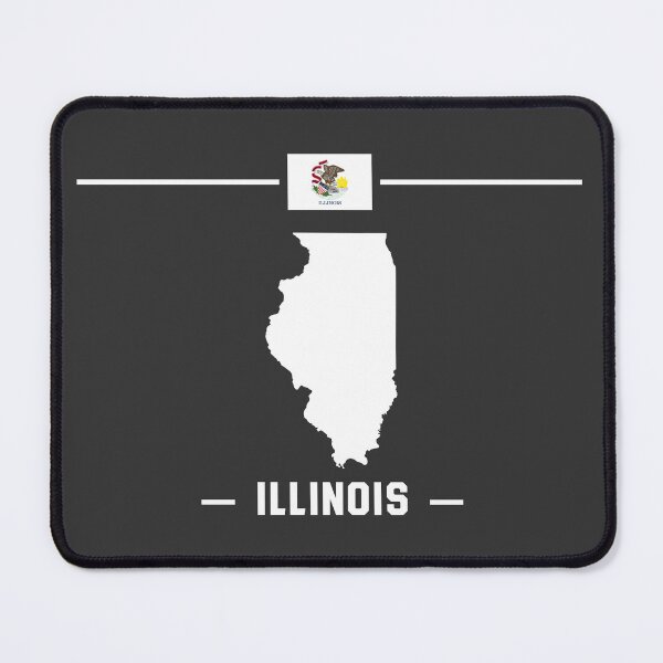 Item preview, Illinois State Pride, Minimalist Map & Seal Graphic Tee designed and sold by mashmosh.