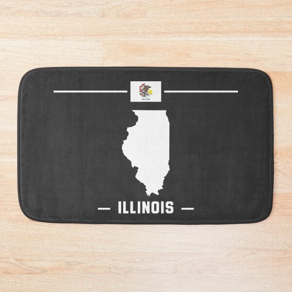 Item preview, Illinois State Pride, Minimalist Map & Seal Graphic Tee designed and sold by mashmosh.