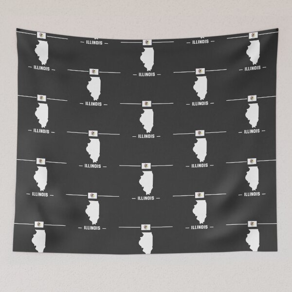 Item preview, Illinois State Pride, Minimalist Map & Seal Graphic Tee designed and sold by mashmosh.