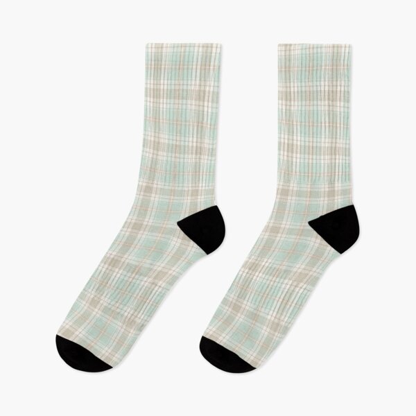 Item preview, Mint and Beige Soft Coastal Plaid Pattern designed and sold by LilynIncStudio.