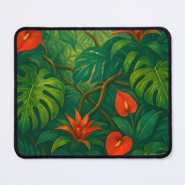 Item preview, Tropical Canopy Pattern – Bromeliads, Mid-Canopy, Shimmering Light designed and sold by Artsy-With.