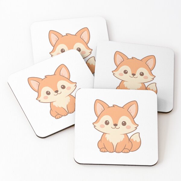 Item preview, Cute Fox Soft Pastel Stencil Art designed and sold by HUMORONCOTTON.