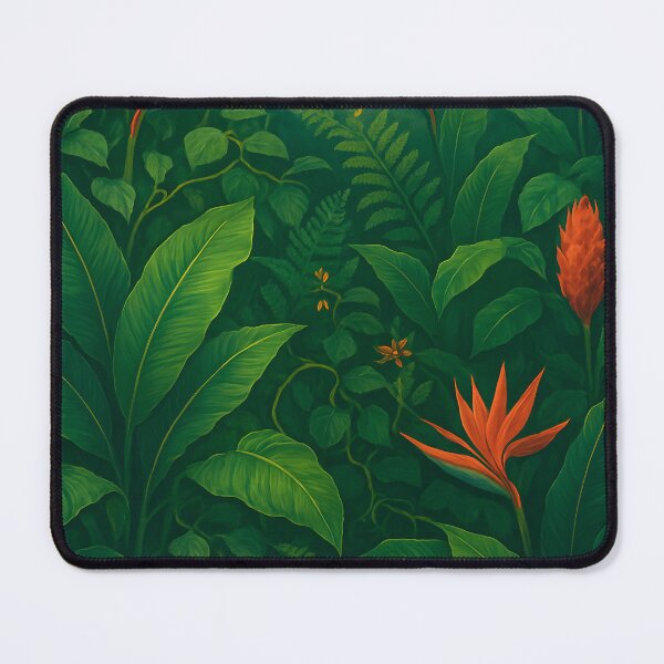 Item preview, Tropical Canopy Pattern – Bird of Paradise, Exotic Afternoon Depth designed and sold by Artsy-With.