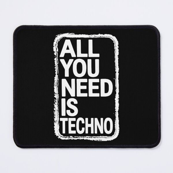 Item preview, ALL YOU NEED IS TECHNO – Distressed Retro Raver T-Shirt for EDM Lovers designed and sold by paulo silveira.