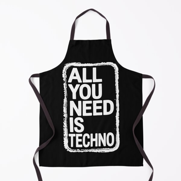 Item preview, ALL YOU NEED IS TECHNO – Distressed Retro Raver T-Shirt for EDM Lovers designed and sold by paulo silveira.
