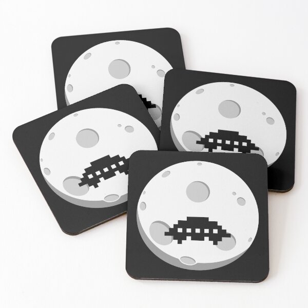 Item preview, Pixel UFO flying to the Moon (8 bit) designed and sold by ProjetF.