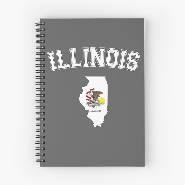 Item preview, Illinois Pride, Vintage State Map with Flag & Distressed College Text designed and sold by mashmosh.