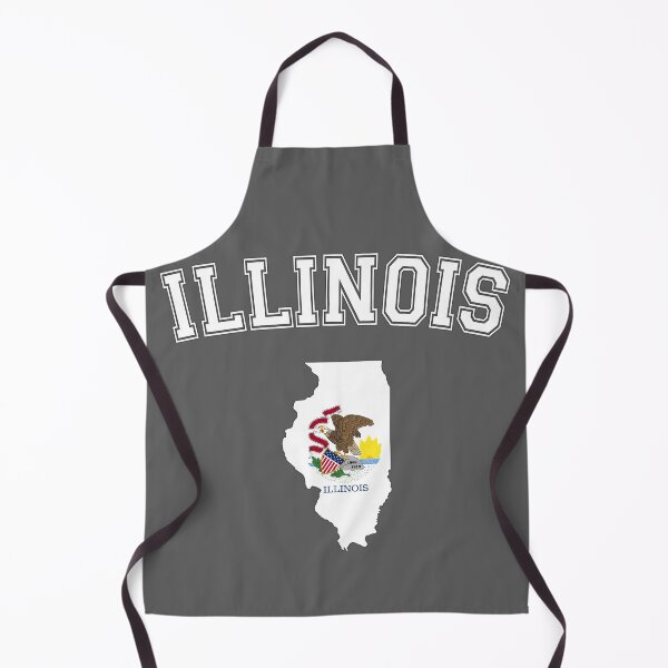 Item preview, Illinois Pride, Vintage State Map with Flag & Distressed College Text designed and sold by mashmosh.