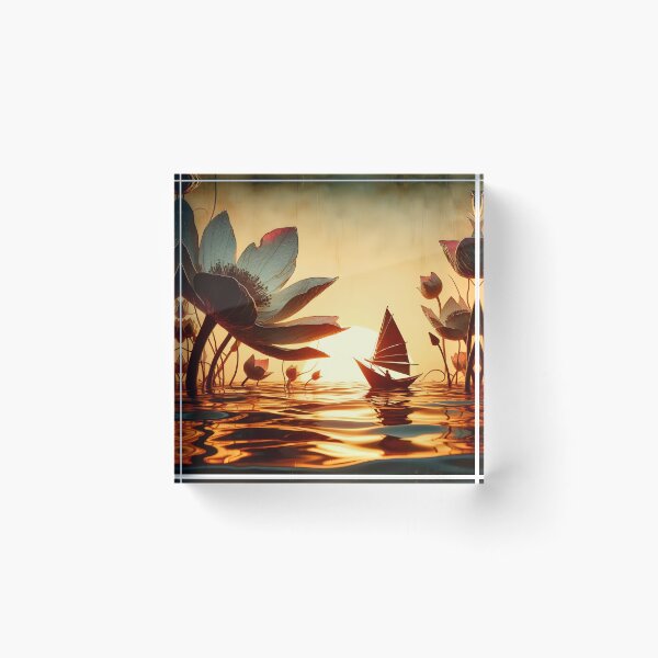 Item preview, Flower and Boat, Ai Generated Art  designed and sold by ACC .