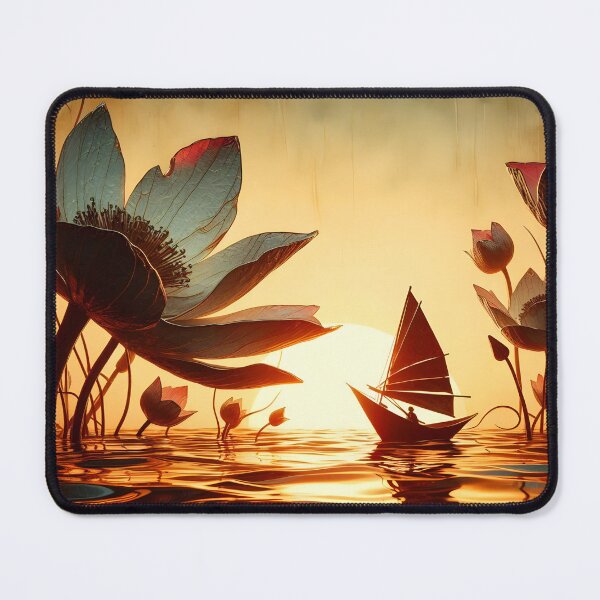 Item preview, Flower and Boat, Ai Generated Art designed and sold by ACC .