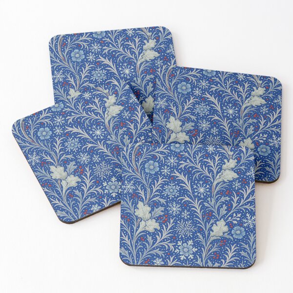 Item preview, Midnight Frost Garden – William Morris Style Winter Pattern designed and sold by Ewa Miller.
