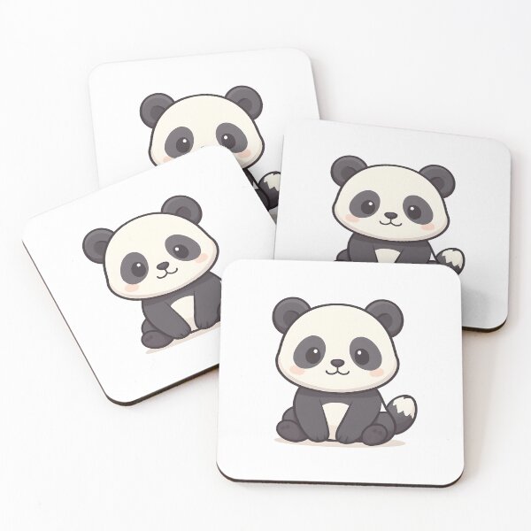 Item preview, Cute Panda Soft Pastel Stencil Art designed and sold by HUMORONCOTTON.