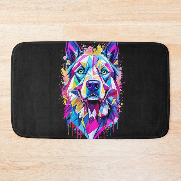 Item preview, Geometric Neon Dog | Loyal Vector Shards designed and sold by ColorSplash123.
