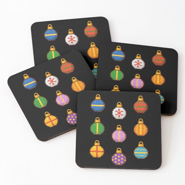 Item preview, Pixel Christmas Ornaments - Decorated Baubles Collection designed and sold by ProjetF.