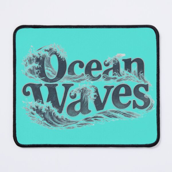 Item preview, Ocean Waves Typography Splash designed and sold by MyTshirtArt.