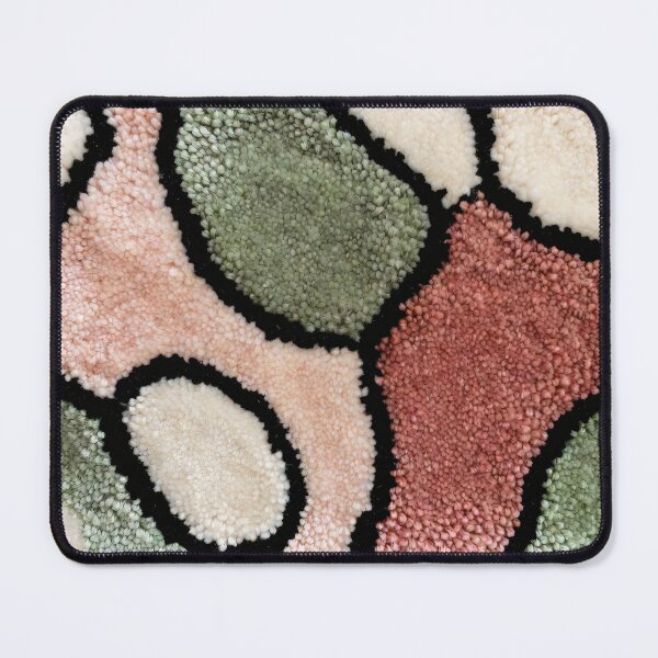 Item preview, Abstract Tufted Rug Texture with Organic Shapes and Black Outlines designed and sold by SplashTastic.