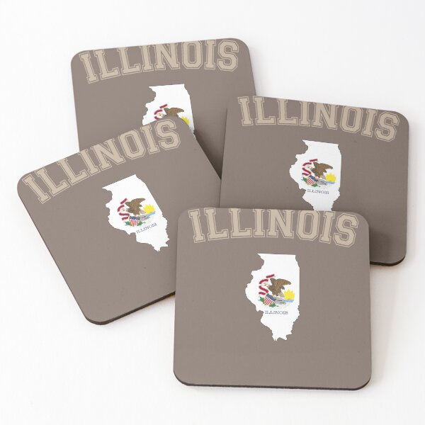 Item preview, Illinois Pride Arch Text State Seal Map - Vintage College Style designed and sold by mashmosh.