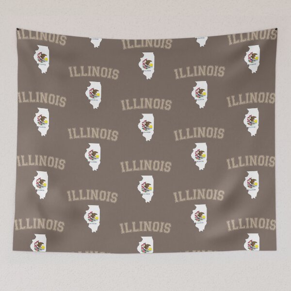Item preview, Illinois Pride Arch Text State Seal Map - Vintage College Style designed and sold by mashmosh.