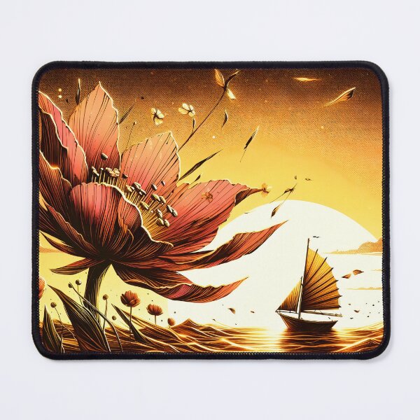Item preview, Flower and Boat, Ai Generated Art designed and sold by ACC .
