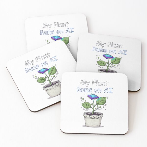 Item preview, My Plant Runs on AI – Cute Tech Humor Tee designed and sold by EcoArtTees.