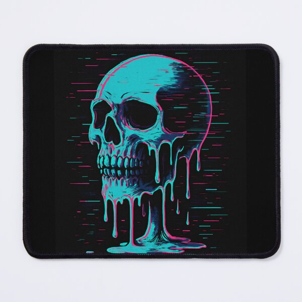 Item preview, Neon Meltdown – Glitch Skull Drip designed and sold by JupiterGlitchEmpire.
