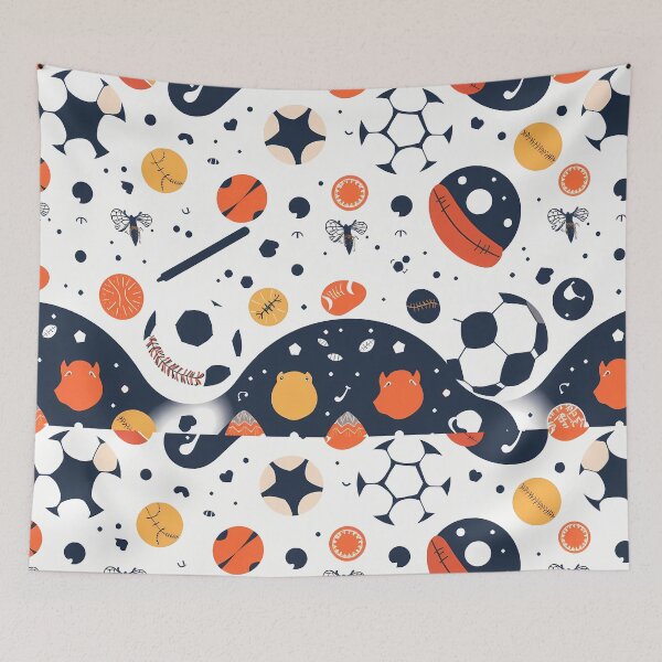 Item preview, Cycling Playful Patterns Celebrating Diverse Sports Athletic Activities designed and sold by ART ATTACK ZONE.