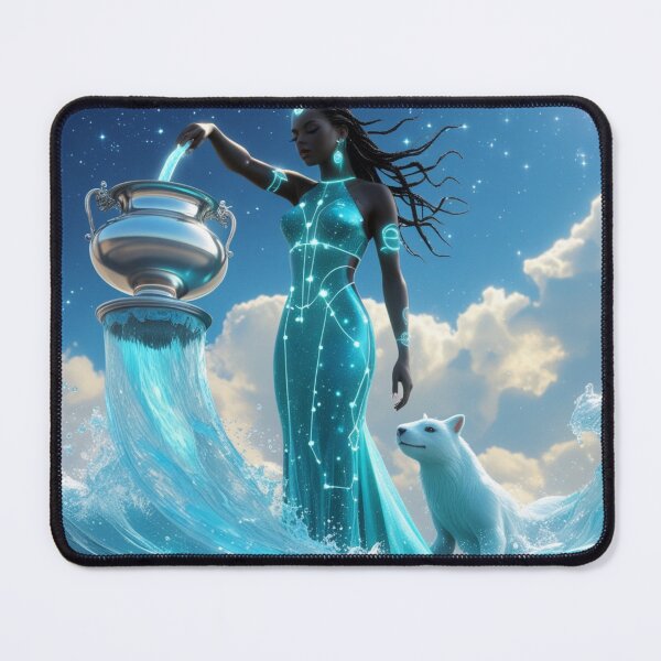 Item preview, Aquarius Zodiac Queen | Afro Futuristic Water Element Art designed and sold by Dannygirl999.