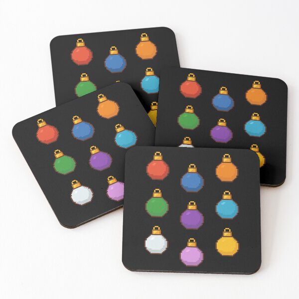 Item preview, Pixel Christmas Ornaments - Solid Color Baubles Collection designed and sold by ProjetF.
