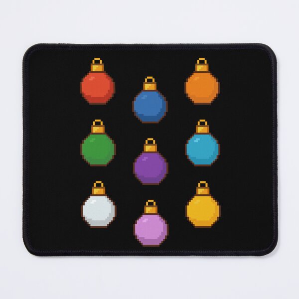 Item preview, Pixel Christmas Ornaments - Solid Color Baubles Collection designed and sold by ProjetF.