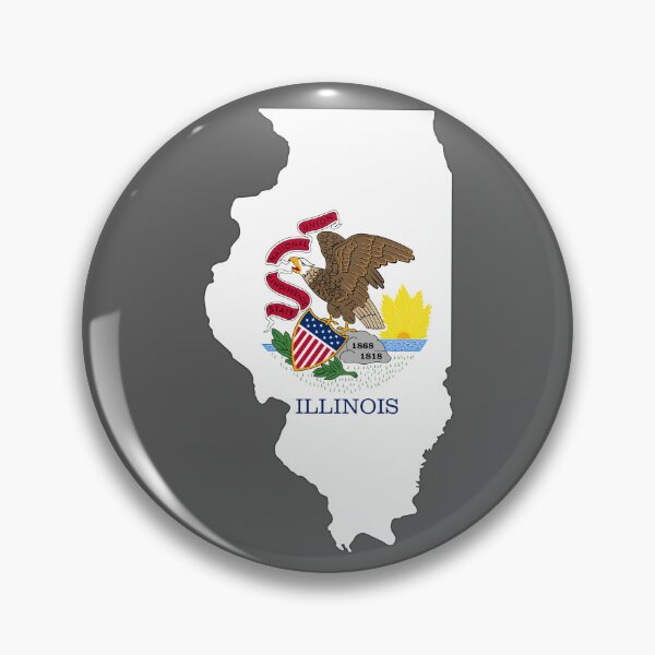 Item preview, Classic Illinois State Flag Eagle Map – Vintage Style Pride designed and sold by mashmosh.