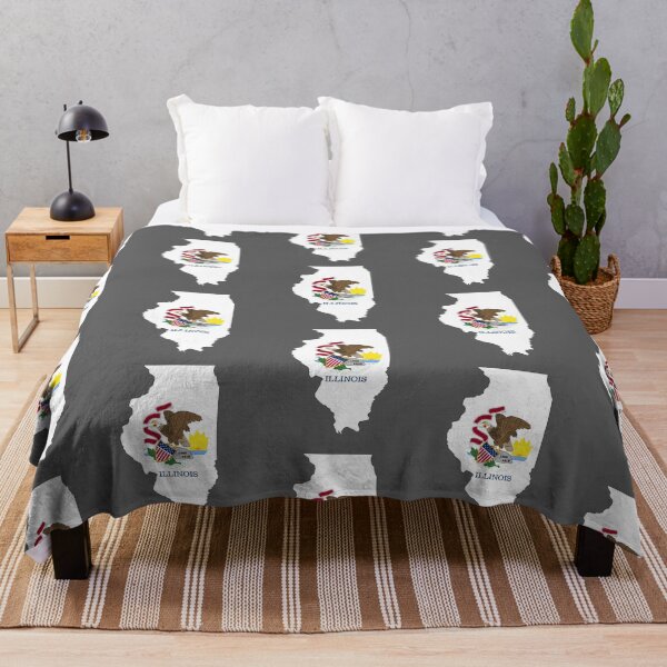 Item preview, Classic Illinois State Flag Eagle Map – Vintage Style Pride designed and sold by mashmosh.