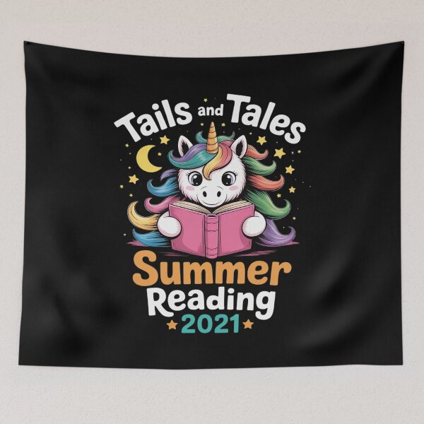 Item preview, Tails and Tales Summer Reading 2021 Unicorn Library  designed and sold by KotexTemu.