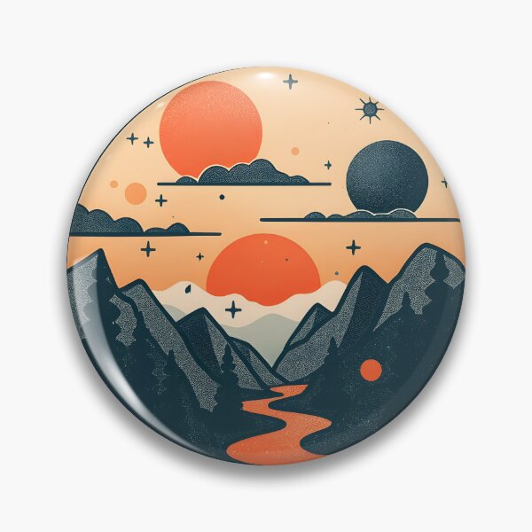 Item preview, Dual Sun Cosmic Valley designed and sold by PalmixArt.