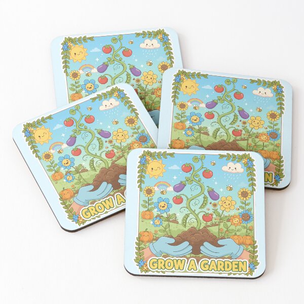 Item preview, Cute Kawaii “Grow a Garden” Roblox Trend Design – Wholesome Cute Flowers, Happy Veggies, Cozy Cottagecore Nature Art for Stickers and Apparel Fan Art designed and sold by Motifai.