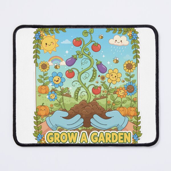 Item preview, Cute Kawaii “Grow a Garden” Roblox Trend Design – Wholesome Cute Flowers, Happy Veggies, Cozy Cottagecore Nature Art for Stickers and Apparel Fan Art designed and sold by Motifai.