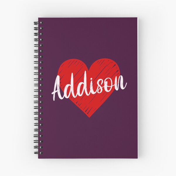 Item preview, Addison Name Red Heart  designed and sold by Jeallan Designs.