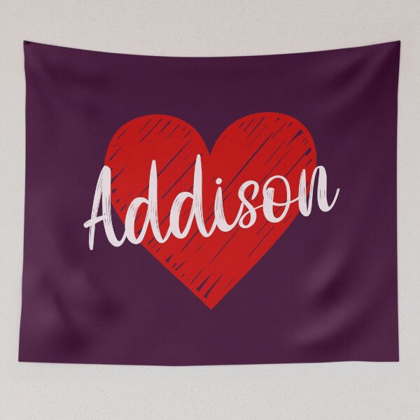 Item preview, Addison Name Red Heart  designed and sold by Jeallan Designs.