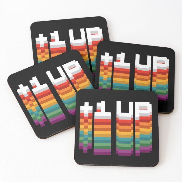 Item preview, +1UP LGBT - Colorful Pixel Extra Life (with dark colors) designed and sold by ProjetF.